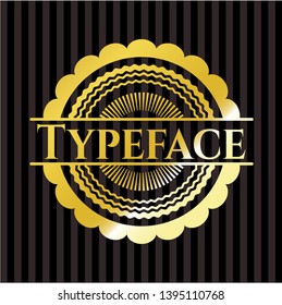 Typeface golden emblem. Vector Illustration. Detailed.