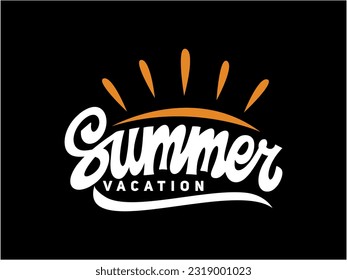 typeface graphic design with word SUMMER for banner, t-shirt, campaign and poster in handwritten style