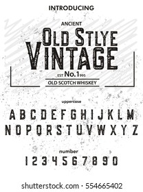  Schrift.Etikett. Vintage-Schrift, Etiketten und verschiedene Muster 