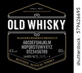 Typeface. Label. Old Whisky typeface, labels and different type designs 