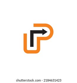 Subir la plantilla vectorial de diseño de logotipo de icono de letra de tipo de letra.