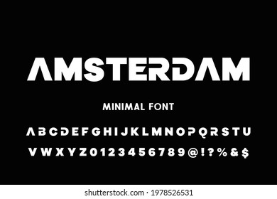 typeface minimal font design, classic font black vector background