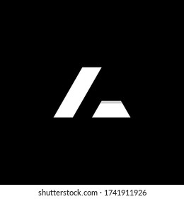 Una tipografía | Plantilla de logotipo de letras moderna | Un logotipo en blanco y negro | Diseño De Logotipo Carta