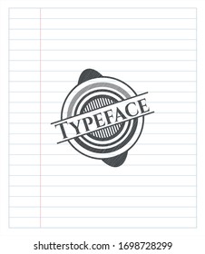 Típode con lápices. Ilustración vectorial. Detallado.