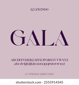 A typeface serif font. Modern font.Vectorial text. Typographic logo