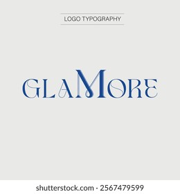 A typeface serif font. Modern font.Vectorial text. Typographic logo