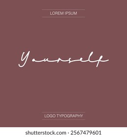 A typeface serif font. Modern font.Vectorial text. Typographic logo