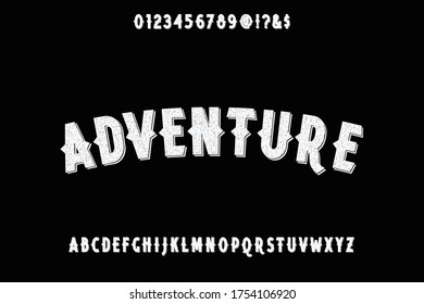 typeface vector, alphabet lettering white and black style background, vintage font 
