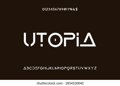 diseño vectorial de tipo, tipo de letra alfabético, estilo blanco y oscuro