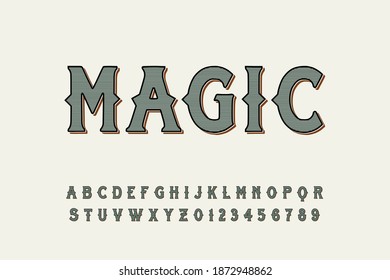 diseño vectorial de tipo, tipo de letra alfabético, estilo blanco y verde