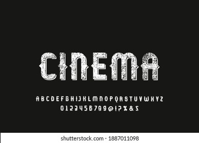 typeface vector design, alphabet font, gray and black style