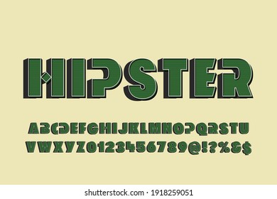 typeface vector design, alphabet font, red and violet style