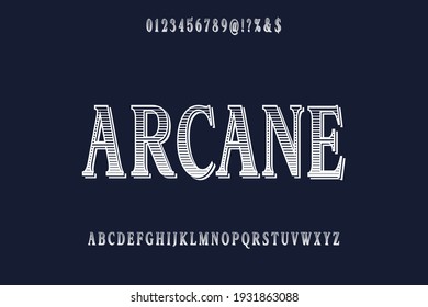 typeface vector design, alphabet font, blue  style