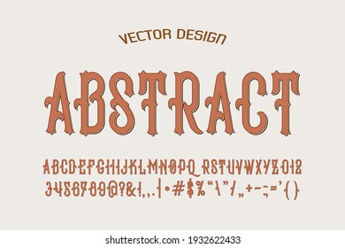 Schriftart, Vektordesign, Schriftart, brauner und grauer Stil