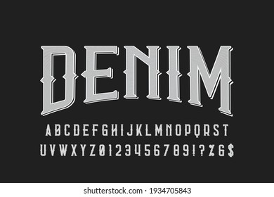 typeface vector design, alphabet font, gray and white style