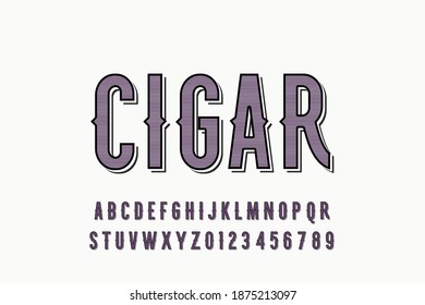 typeface vector design, dark style background, classic lettering, alphabet font