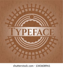 Typeface wood emblem