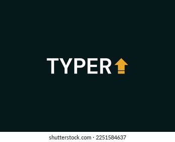 Typer Typography Logo, Typer logo design, Typer logo design template