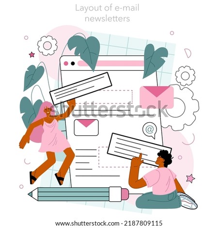 Typersetter concept. Website constructing. Process of creating website, coding, programming, constructing interface and creating content. Flat vector illustration