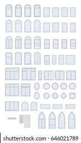 Types of aluminum windows with different types of decorative grids