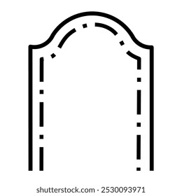 Tipos de Diseños arquitectónicos de arco en las culturas del Medio Oriente e islámicas. Diseño de línea simple de arco de puerta o ventana