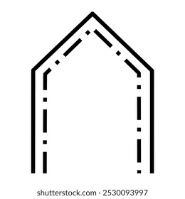 Arten von architektonischen Bogendesigns in nahöstlichen und islamischen Kulturen. Einfaches Liniendesign von Tür- oder Fensterbogen