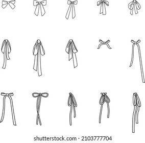 Types of bow flat sketch