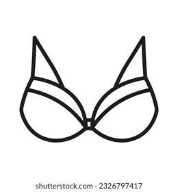 Types of bra. The complete vector lingerie. Vector illustration.