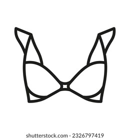 Types of bra. The complete vector lingerie. Vector illustration.