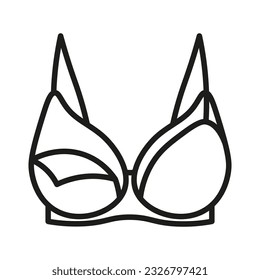Types of bra. The complete vector lingerie. Vector illustration.