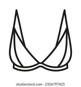 Types of bra. The complete vector lingerie. Vector illustration.