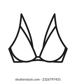 Typen von BH. Die komplette Vektor Dessous. Vektorgrafik.