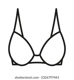 Types of bra. The complete vector lingerie. Vector illustration.