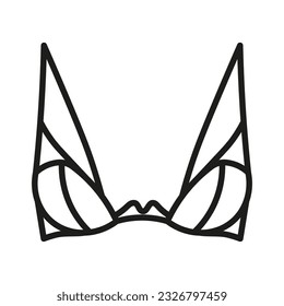 Types of bra. The complete vector lingerie. Vector illustration.