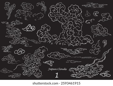 Types of clouds in Japanese style