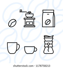 Types of coffee equipment icon set - Filter coffee and barista set - 9