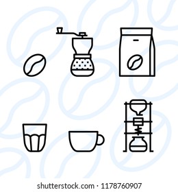 Types Of Coffee Equipment Icon Set - Cold Brew And Barista Set - 10