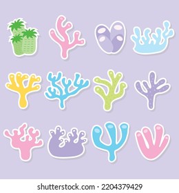 tipos de arrecifes de coral. vector