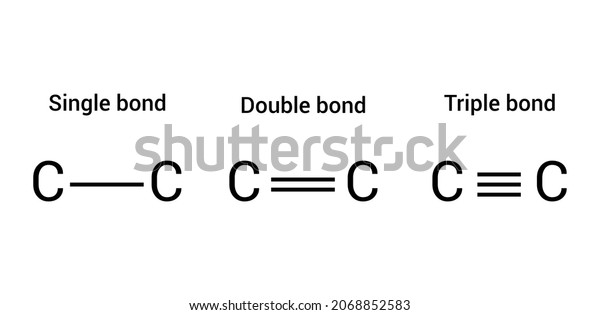 Types Covalent Bond Single Double Triple Stock Vector Royalty Free 2068852583 Shutterstock 