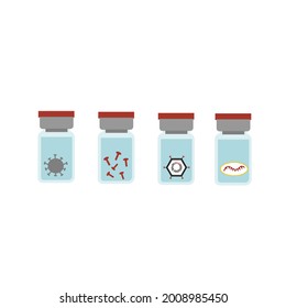 Los tipos de vacuna COVID-19 en uso actual: mRNA, subunidad proteica (espiga), vector viral, virus inactivados