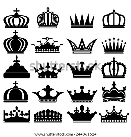 Types of crowns black and white