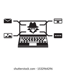 Types of Cyber and Hacking Attempts Vector Icon design