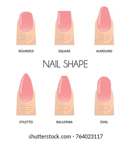 Types of fashion nail shapes