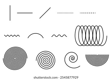 Types of geometric lines. Different types of line.