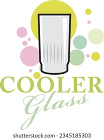 TYPES OF GLASSES "COOLER GLASS" VECTOR ILLUSTRATION