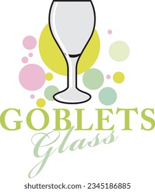 TYPES OF GLASSES "GOBLET  GLASS" VECTOR ILLUSTRATION