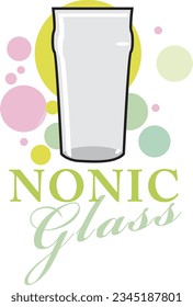 TYPES OF GLASSES "NONIC GLASS" VECTOR ILLUSTRATION