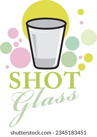 TYPES OF GLASSES "SHOT GLASS" VECTOR ILLUSTRATION