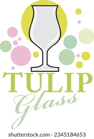 TYPEN VON GLASEN "TULIP GLASS" VEKTORGRAFIK