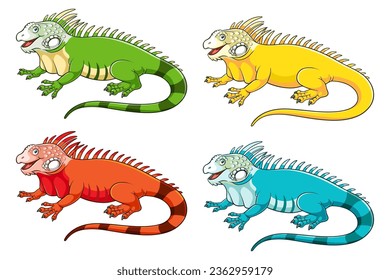 Types of iguana cartoon collections